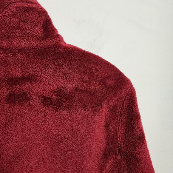 Lands' End super soft plush 1/4 zip pullover red fleece woman's size medium - Picture 9 of 9